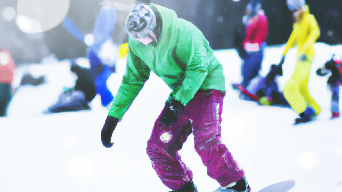 Confidently Carving Through Crowded Conditions (Snowboardi